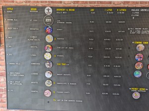 The Filling Station in St Ives has an ever changing selection of craft beer all sourced from local breweries 
