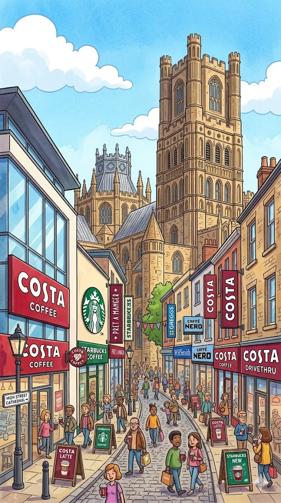 4 Costa Coffees’s? Seriously, Ely?